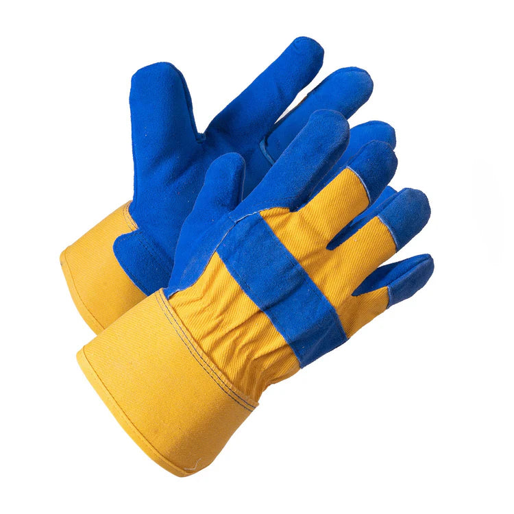 FORCEFIELD "Speed Demon" Foam Insulated Blue Split Leather Palm Rigger Work Glove