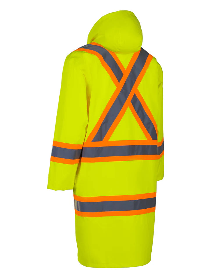 Forcefield Hi Vis Waterproof Long Rain Coat