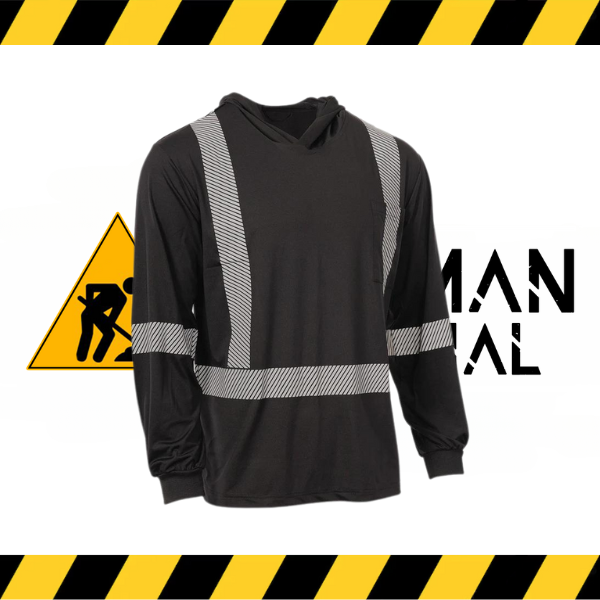 Forcefield hooded long sleeve ultrasoft hi-vis technical tee.