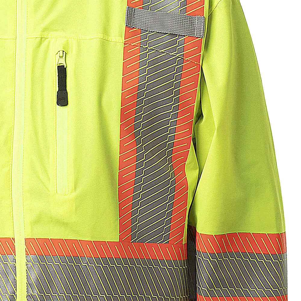 Pioneer Premium Hi-Vis Waterproof Softshell Safety Jacket - Hi-Vis Yellow/Green