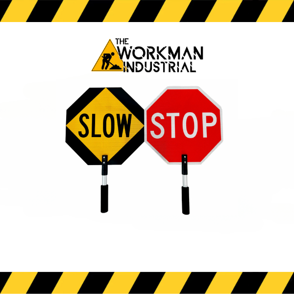 Plasticade STOP/SLOW Paddle | Diamond Grade Reflective