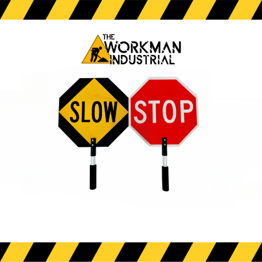 Plasticade STOP/SLOW Paddle | Diamond Grade Reflective