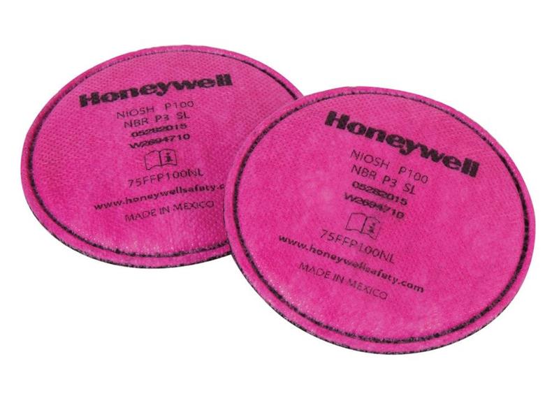 Honeywell N Series Cartridges & Filters : Flexible, Low Profile P100 Filter With ODor Relief (2/Pk)