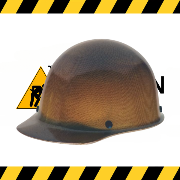 Skullgard cap style hard hat in natural tan with phenolic shell and smooth crown.