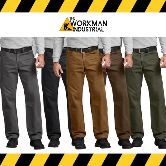 Dickies relaxed fit sanded duck carpenter pants.