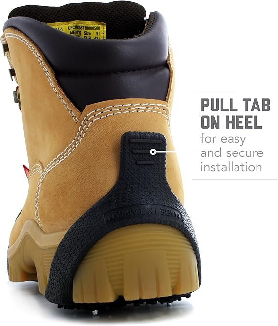 MaxxDry Grip On ice grips with tungsten steel studs.