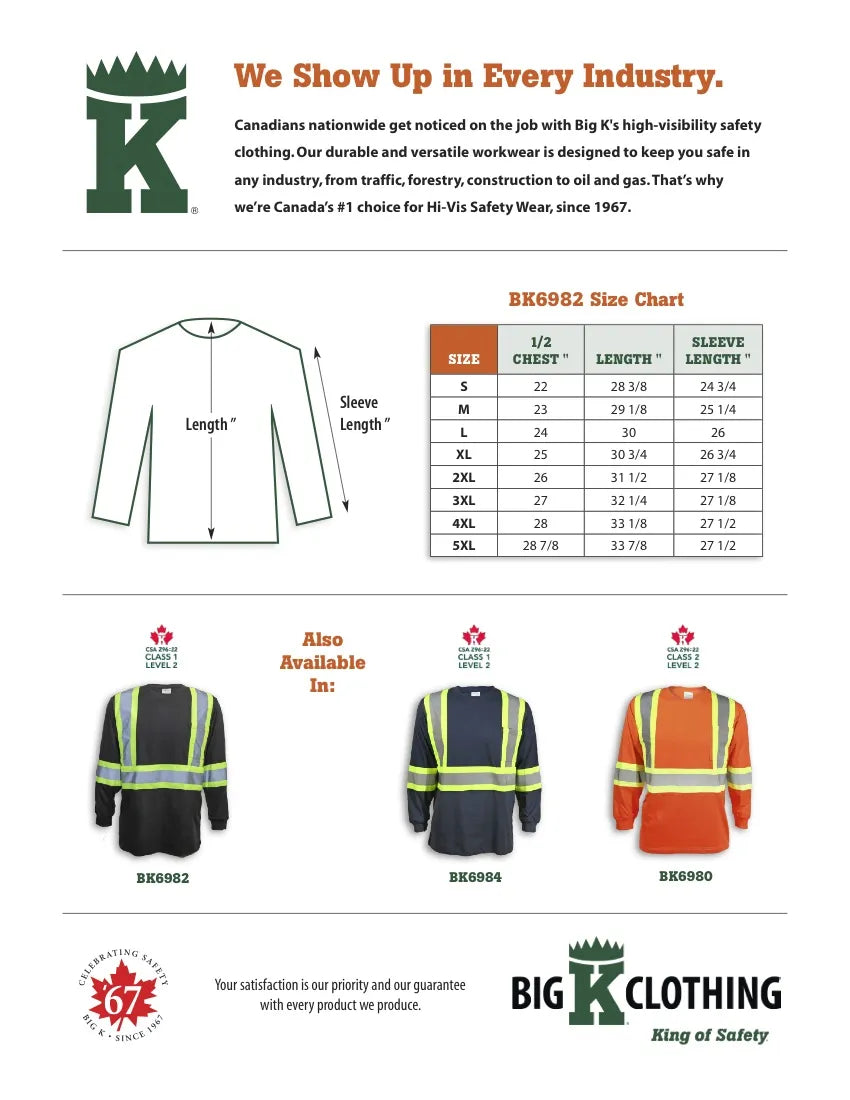 Big K 100% Cotton Traffic Long Sleeve Shirt
