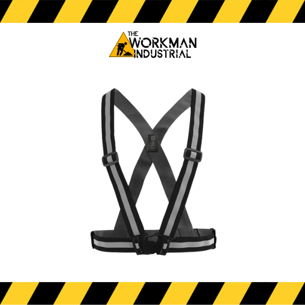 Forcefield hi-vis adjustable safety sash in black.