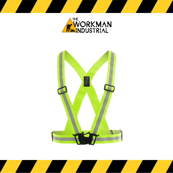Forcefield hi-vis adjustable safety sash in lime.