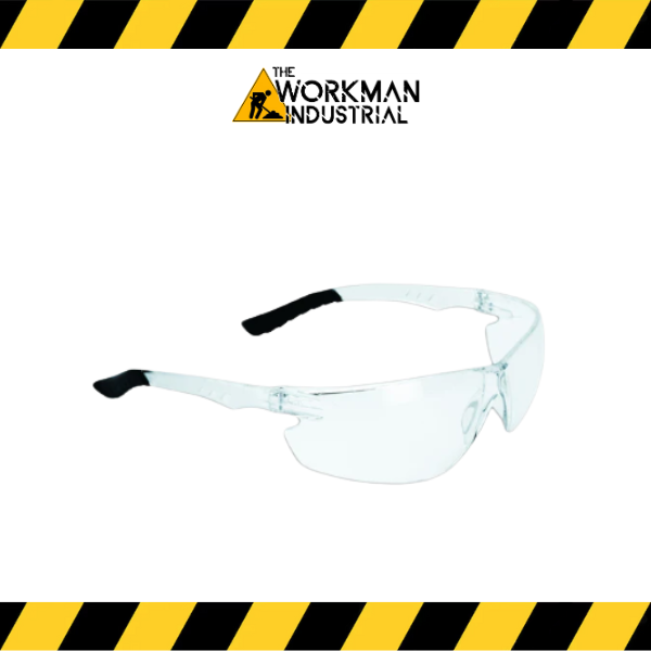 The Forcefield Firebird safety glasses with a clear lens.