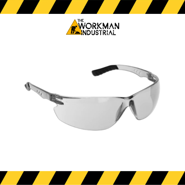 The Forcefield Firebird safety glasses with a smoke lens.
