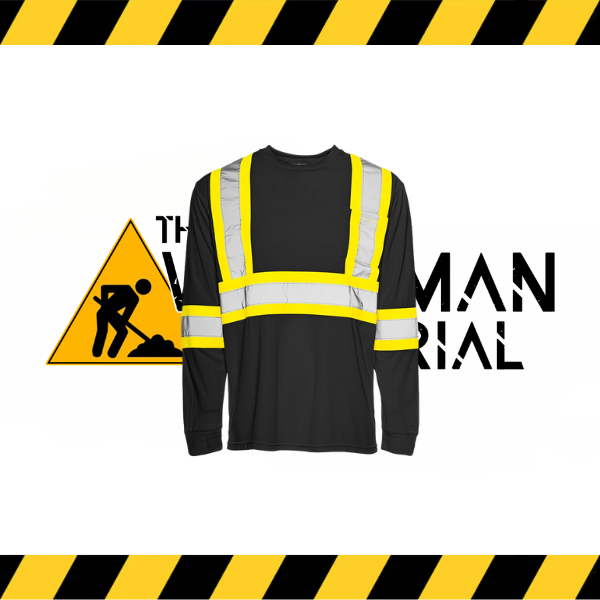 Ground Force long sleeve hi-vis traffic t-shirt in performance polyester.
