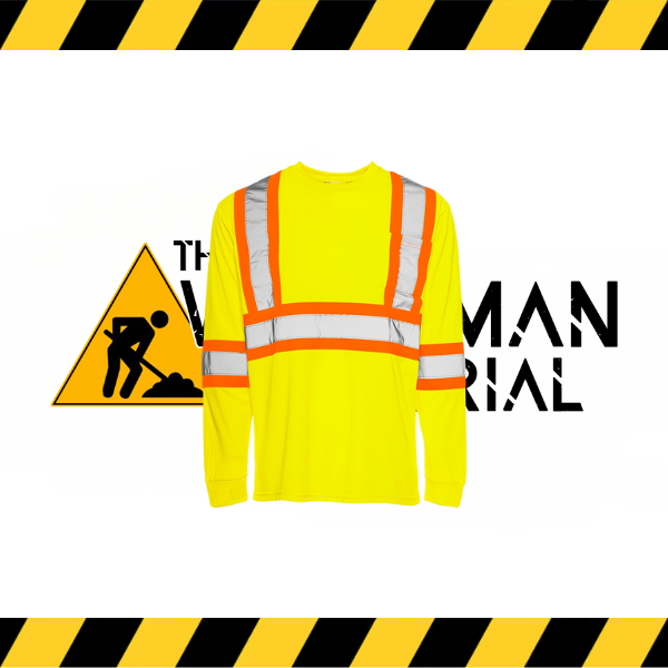 Ground Force long sleeve hi-vis traffic t-shirt in performance polyester.