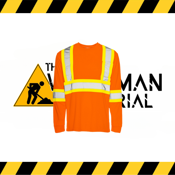 Ground Force long sleeve hi-vis traffic t-shirt in performance polyester.