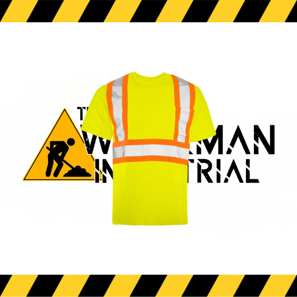 Ground Force short sleeve hi-vis traffic t-shirt in fluorescent yellow/orange.
