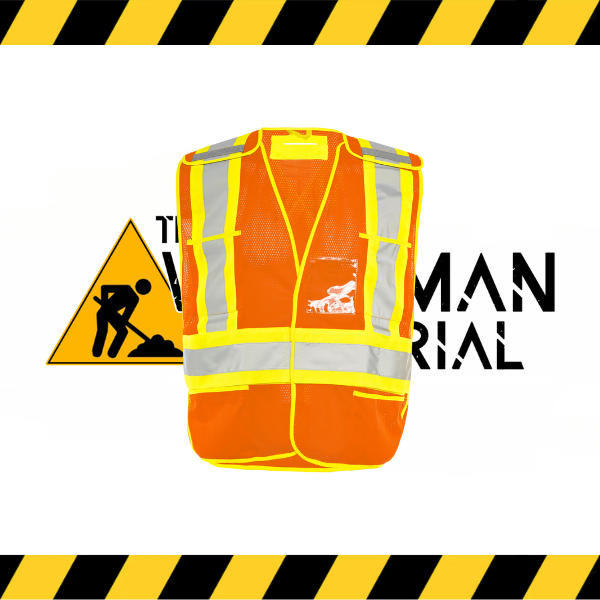 Ground Force 5-point tearaway mesh traffic vest in high-visibility.