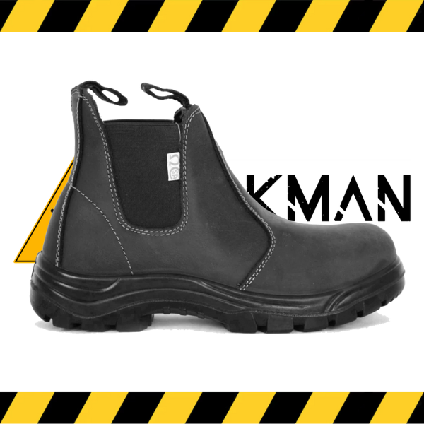 Geronimo Tosca slip-on CSA work boot in black full-grain leather.