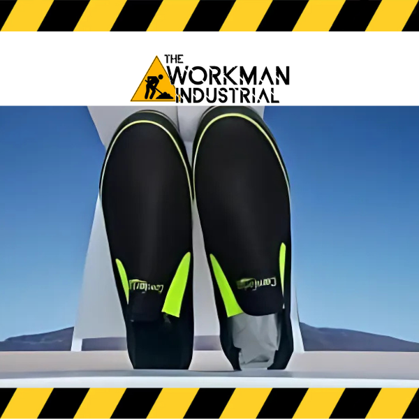 Front view of the HYPERMAX athletic slip-on shoes with black and neon green design.
