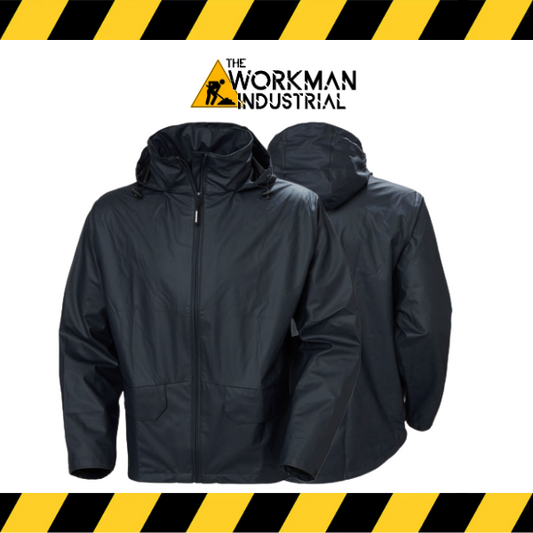Helly Hansen Voss waterproof stretch rain jacket in black.