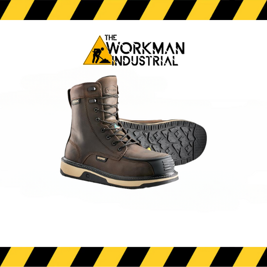 Front view of the Terra Ironstone CSA work boots with waterproof leather.