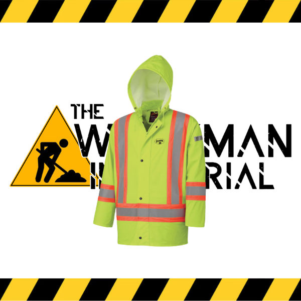 Pioneer FR hi-vis waterproof safety jacket with 4-way stretch.