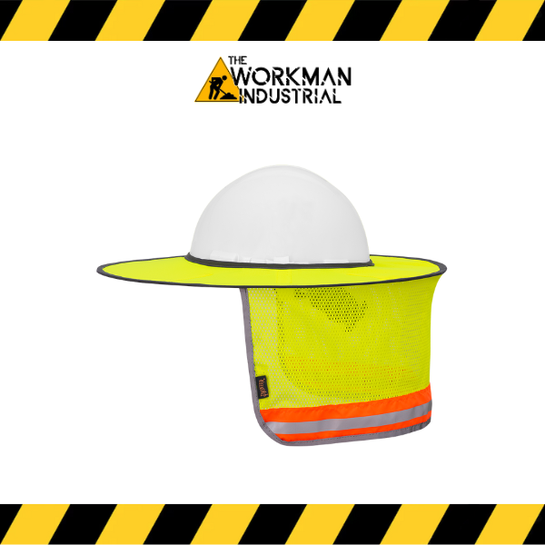 The fluorescent lime Pioneer Hard Hat Sun Shade.