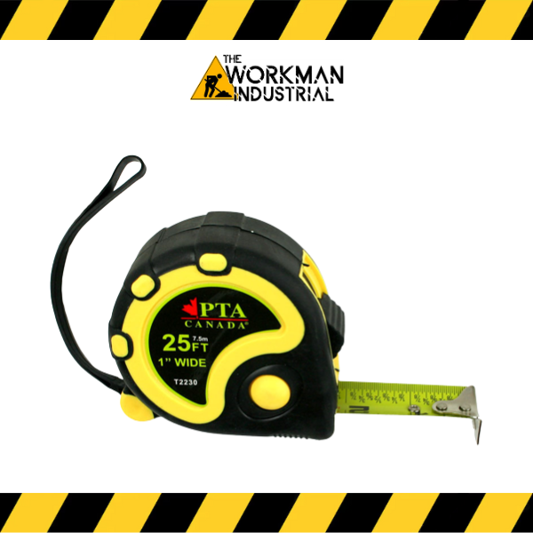 The Premium Tools 25ft/7.5m dual scale tape measure.