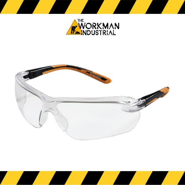 Sellstrom XM310 ballistic-rated safety glasses with adjustable temples.