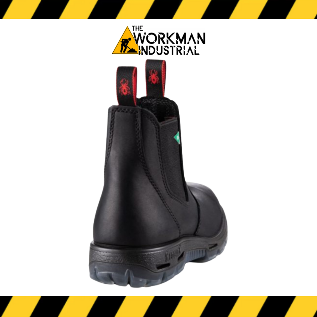 RedBack Bobcat Steel-Toe Black with Scuff Cap