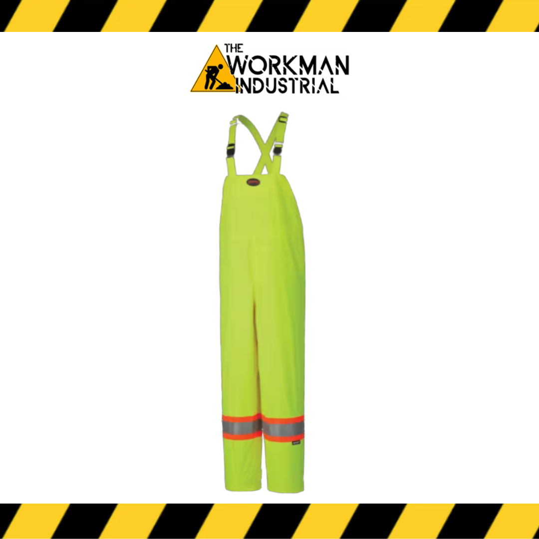 Pioneer Hi-Vis 150D Lightweight Waterproof Safety Bib Pants - Hi-Vis