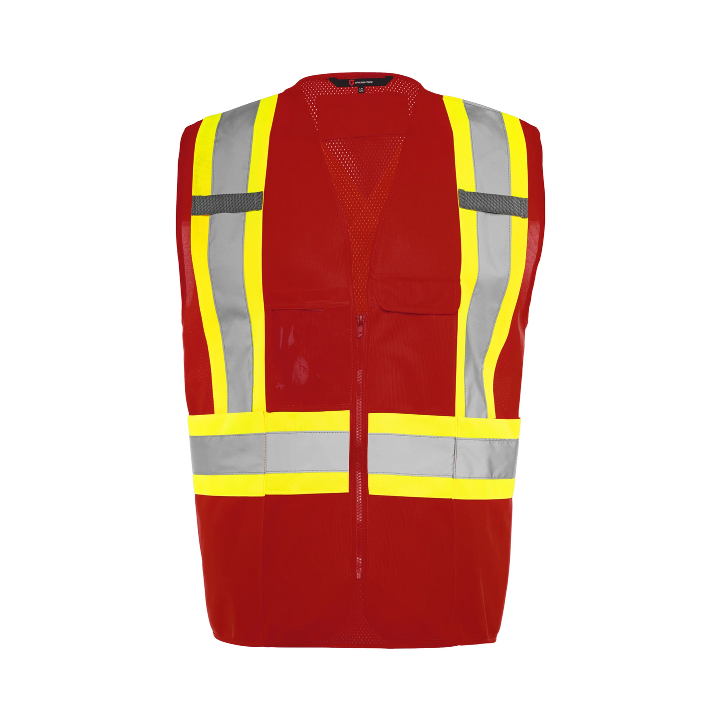 Ground Force Traffic Safety Vest | Zipper & Tablet Pockets