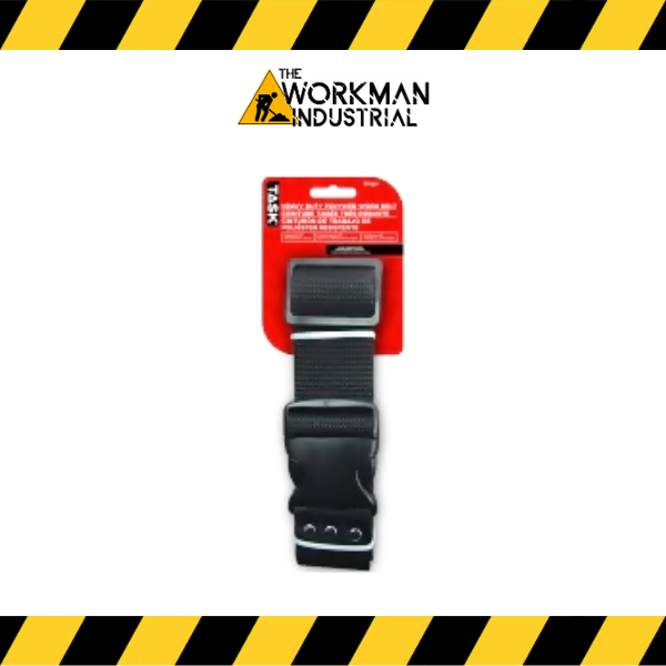Task Tools 2-inch heavy-duty polyweb work belt with quick-release buckle.