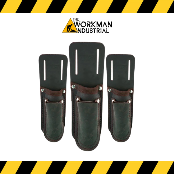Task & Tools 3-pocket premium leather tool holder.
