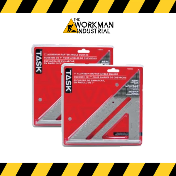 Task & Tools 7-inch aluminum triangular rafter square.