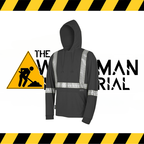 Pioneer hi-vis birdseye safety hoodie shirt in fluorescent