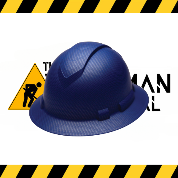 Pyramex Ridgeline full brim hard hat with a matte graphite hydro dipped finish.