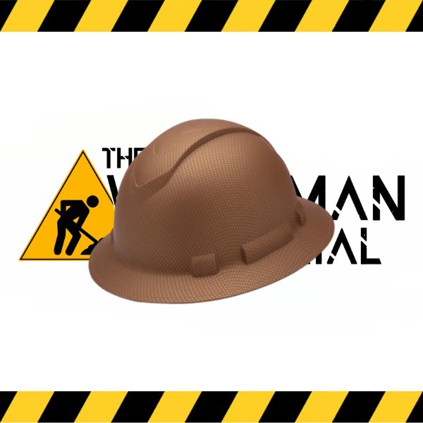 Pyramex Ridgeline full brim hard hat with a matte graphite hydro dipped finish.