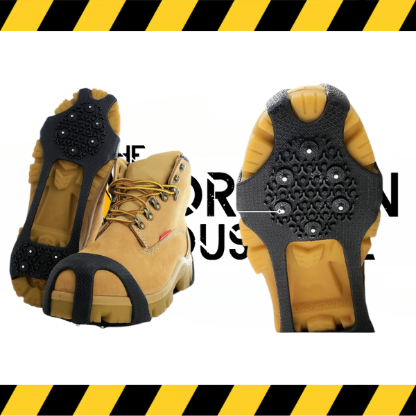 MaxxDry Grip On ice grips with tungsten steel studs.