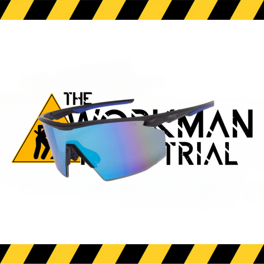 Pyramex PMXSPEC half-frame safety glasses with a mirrored lens.