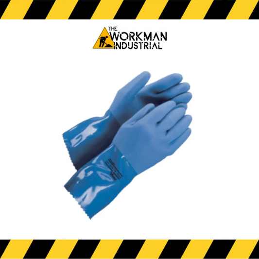 Viking Ultimate blue PVC gloves with a cotton lining.