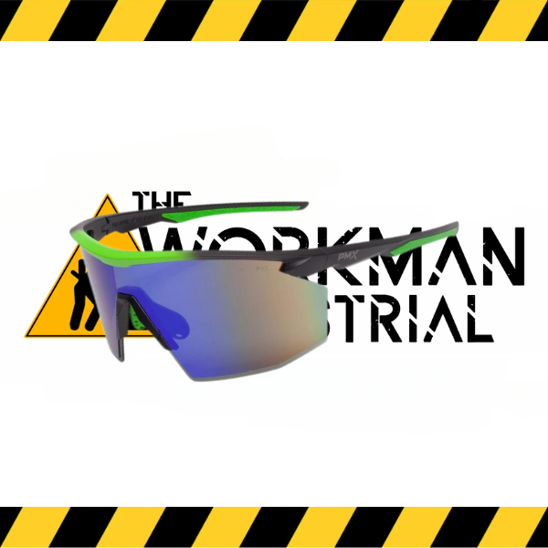 Pyramex PMXSPEC half-frame safety glasses with a mirrored lens.