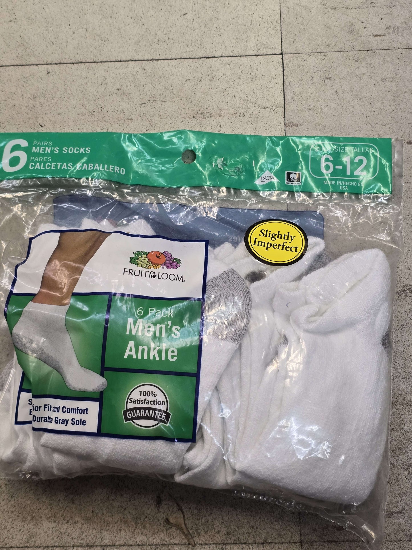 Fruit of the Loom Ankle Socks 6 pairs