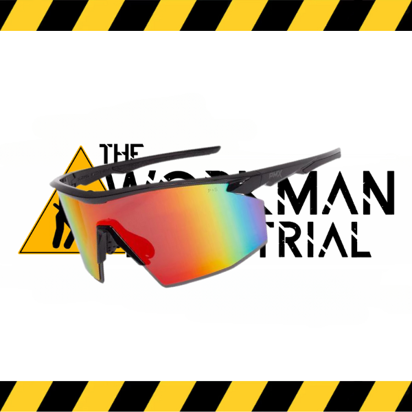 Pyramex PMXSPEC half-frame safety glasses with a mirrored lens.