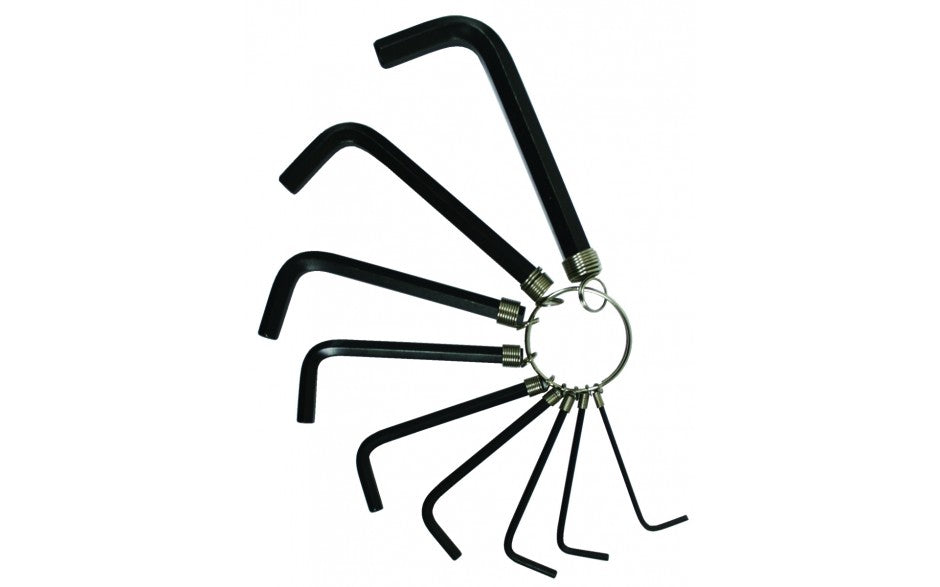 TASK 9pc SAE Key Chain L-Type Hex Key Set - 1/pack