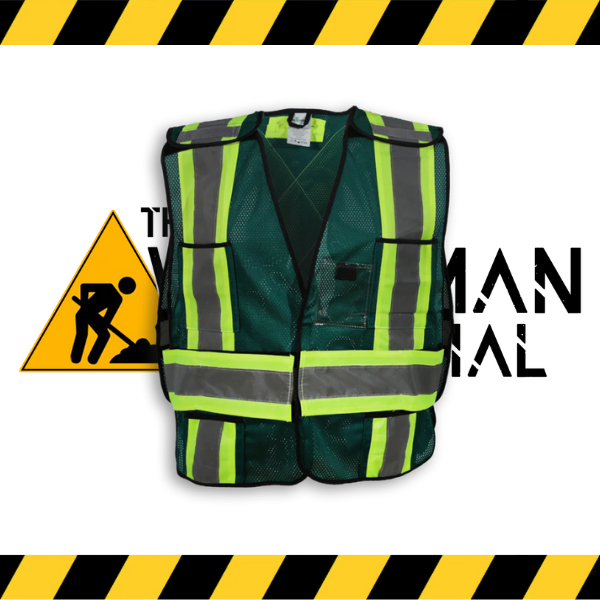 The Big K tearaway mesh safety vest in green.