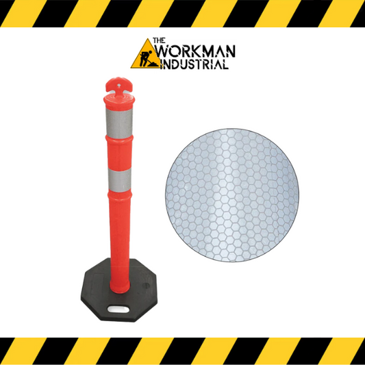 Nomad Pro 42-inch T-top traffic delineator post with heavy rubber base.