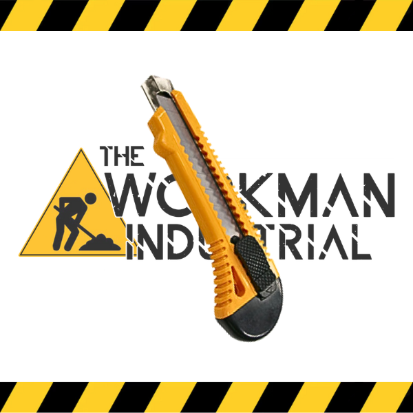 The Premium Tools yellow and black snap-off utility knife.