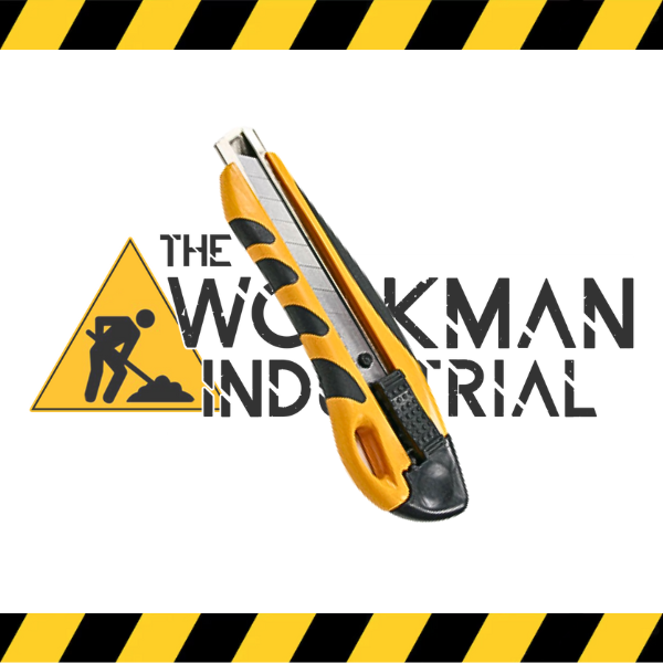 The Premium Tools yellow and black snap-off utility knife.