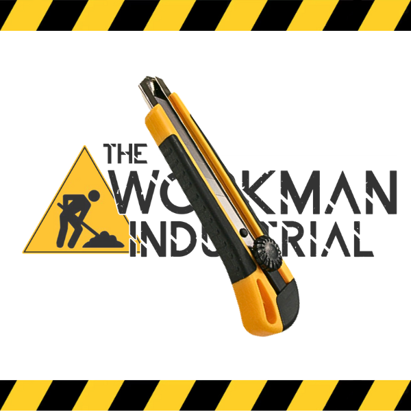 The Premium Tools yellow and black snap-off utility knife.
