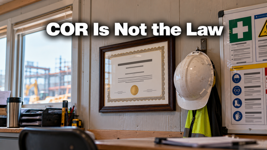 COR Is Not the Law, and You Still Cannot Bid Without It